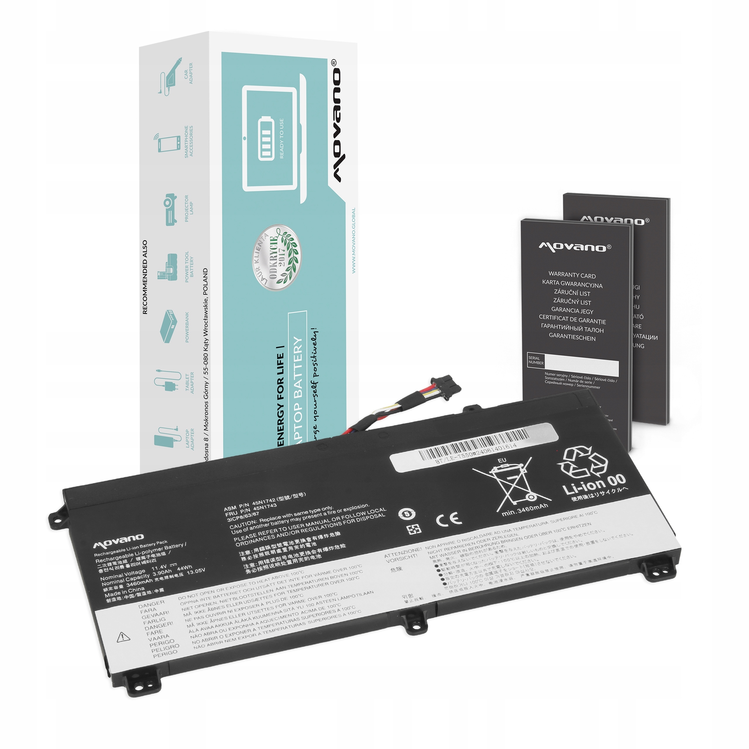 Bateria 45N1741 45N1742 do Lenovo ThinkPad T550, T560, W550, W550s