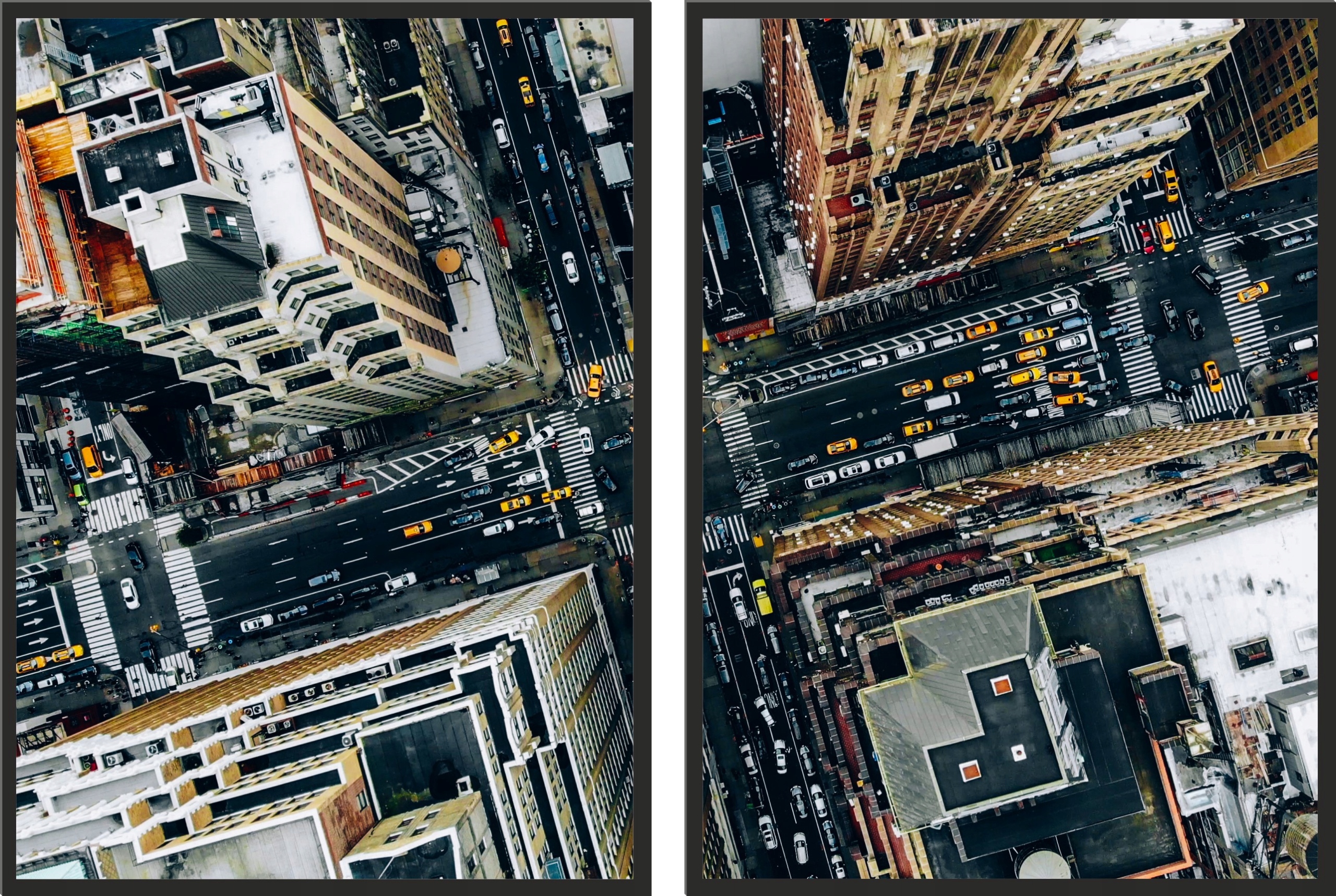 

Obraz Plakaty Dyptyk 60x40 droga miasto z góry