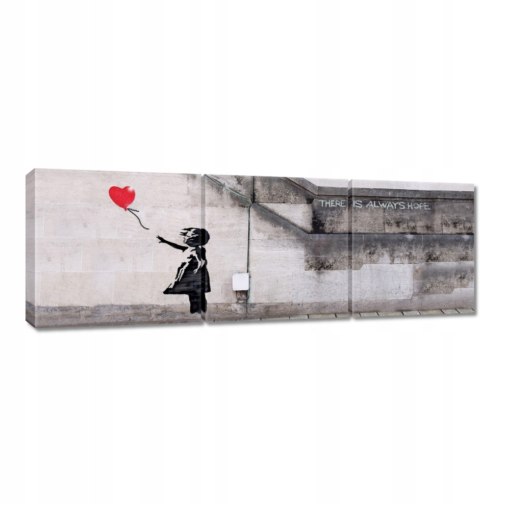 

Obrazy 90x30 Banksy Dziewczyna Balonik