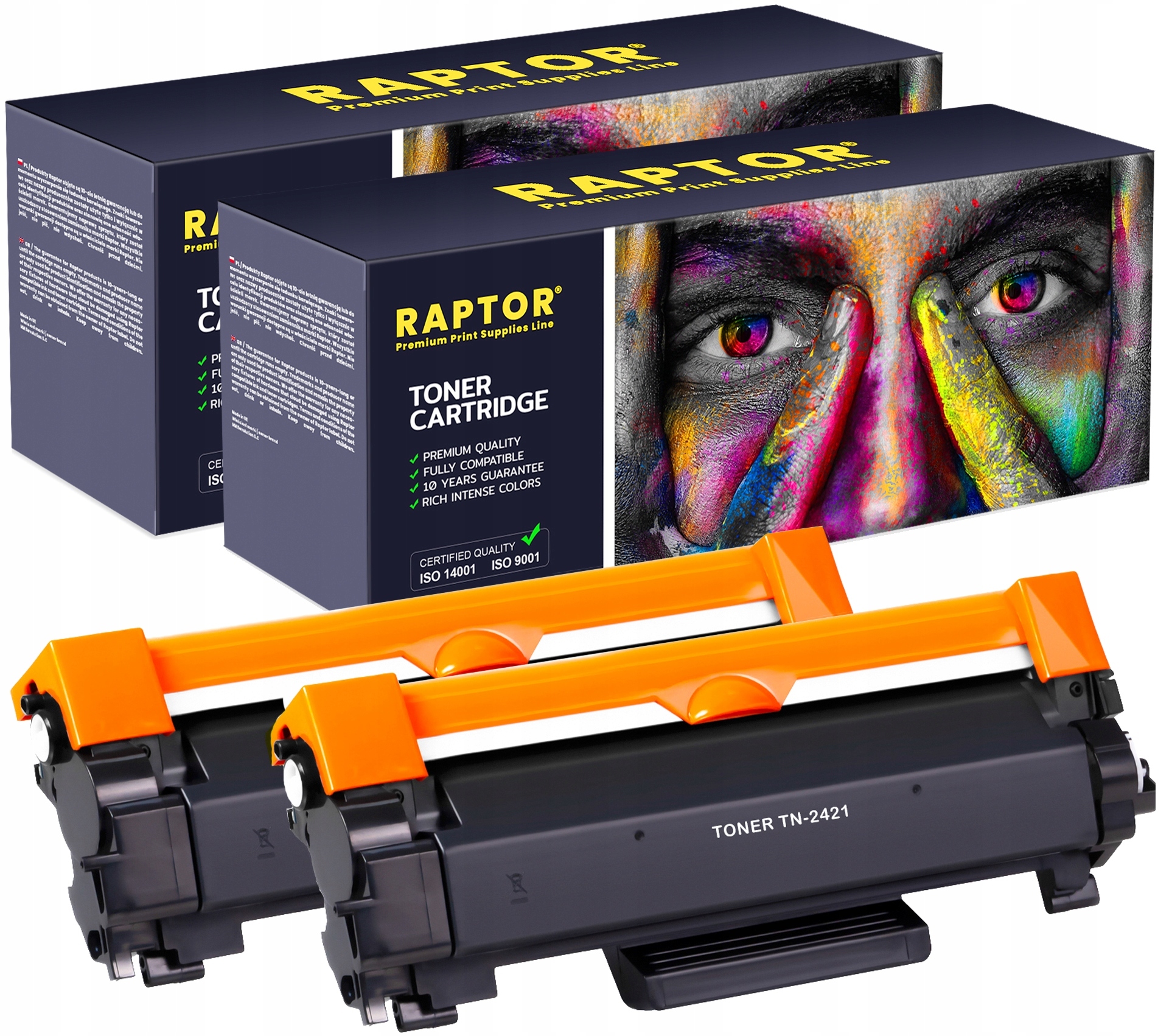 2x Toner pro TN2421 TN2411 DCP-L2512D DCP-L2552DN