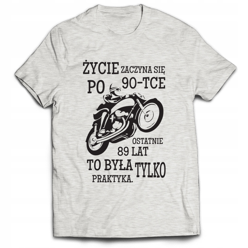 

Koszulka na Urodziny Życie Zaczyna Się Po 90 L