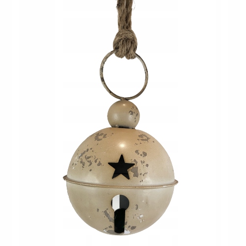 

Wiszący Metalowy Dzwonek Beżowy 12 x 29 CM