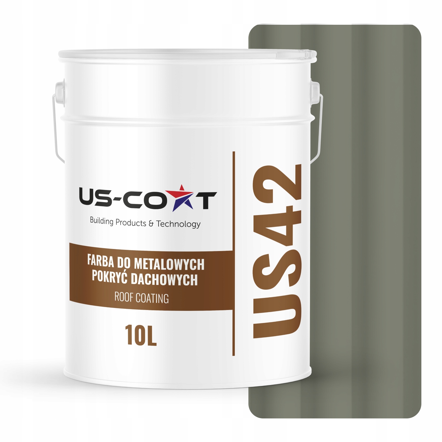 Farba Na Kovové Strechy A Cementové Krytiny Sivá RAL7033 10 L Saténová