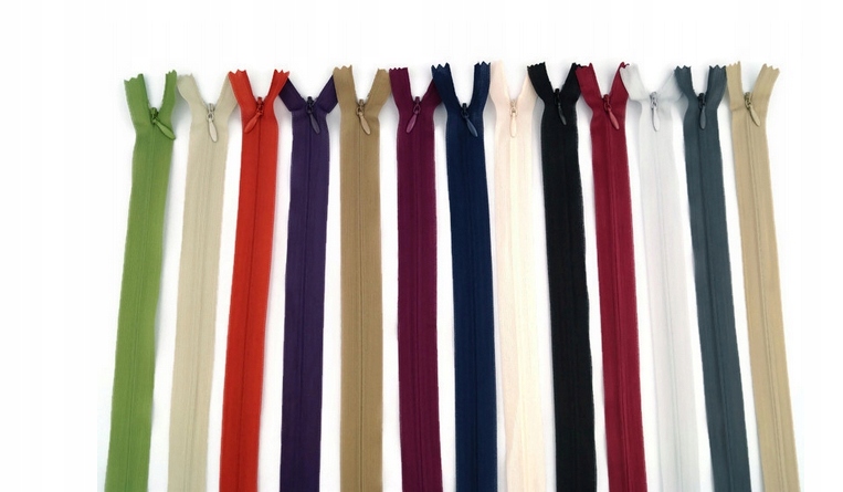 Zip krytý #3 mix barev 60cm 10ks