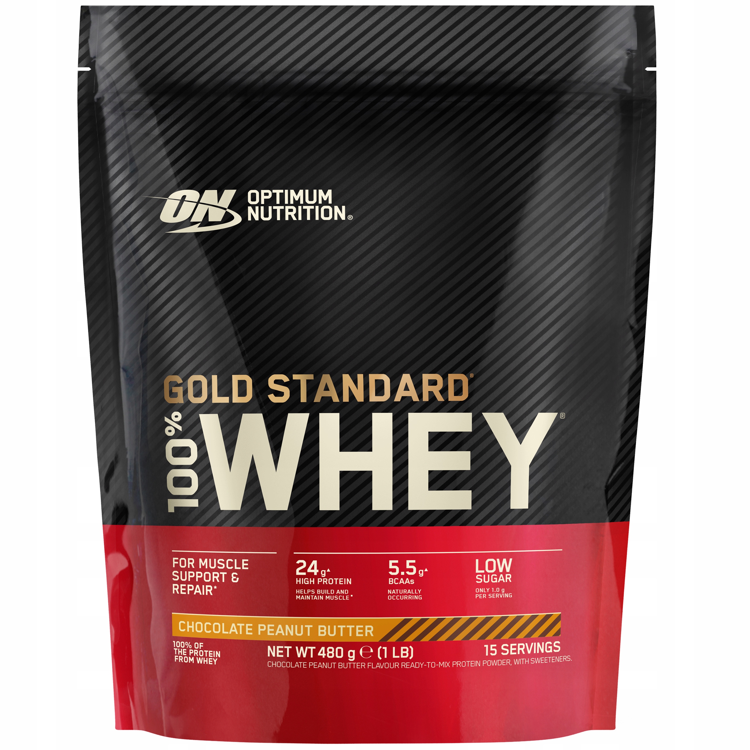 Protein Optimum Nutrition Gold Standard 480 g Čokoláda Arašídový Krém Wpi