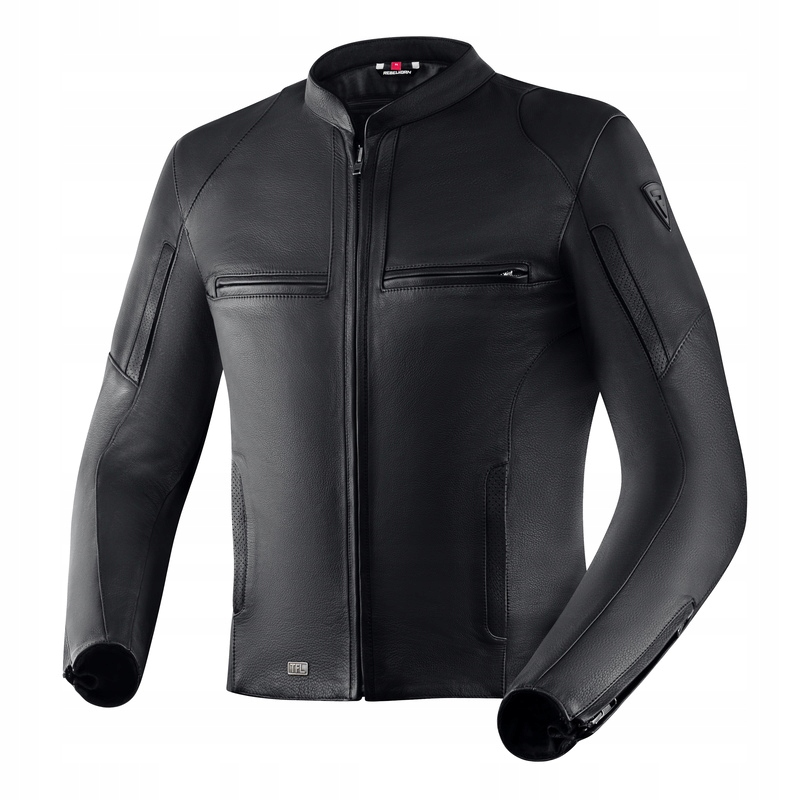 REBELHORN SKÓRZANA KURTKA MOTOCYKLOWA MĘSKA RUNNER III TFL BLACK 4XL