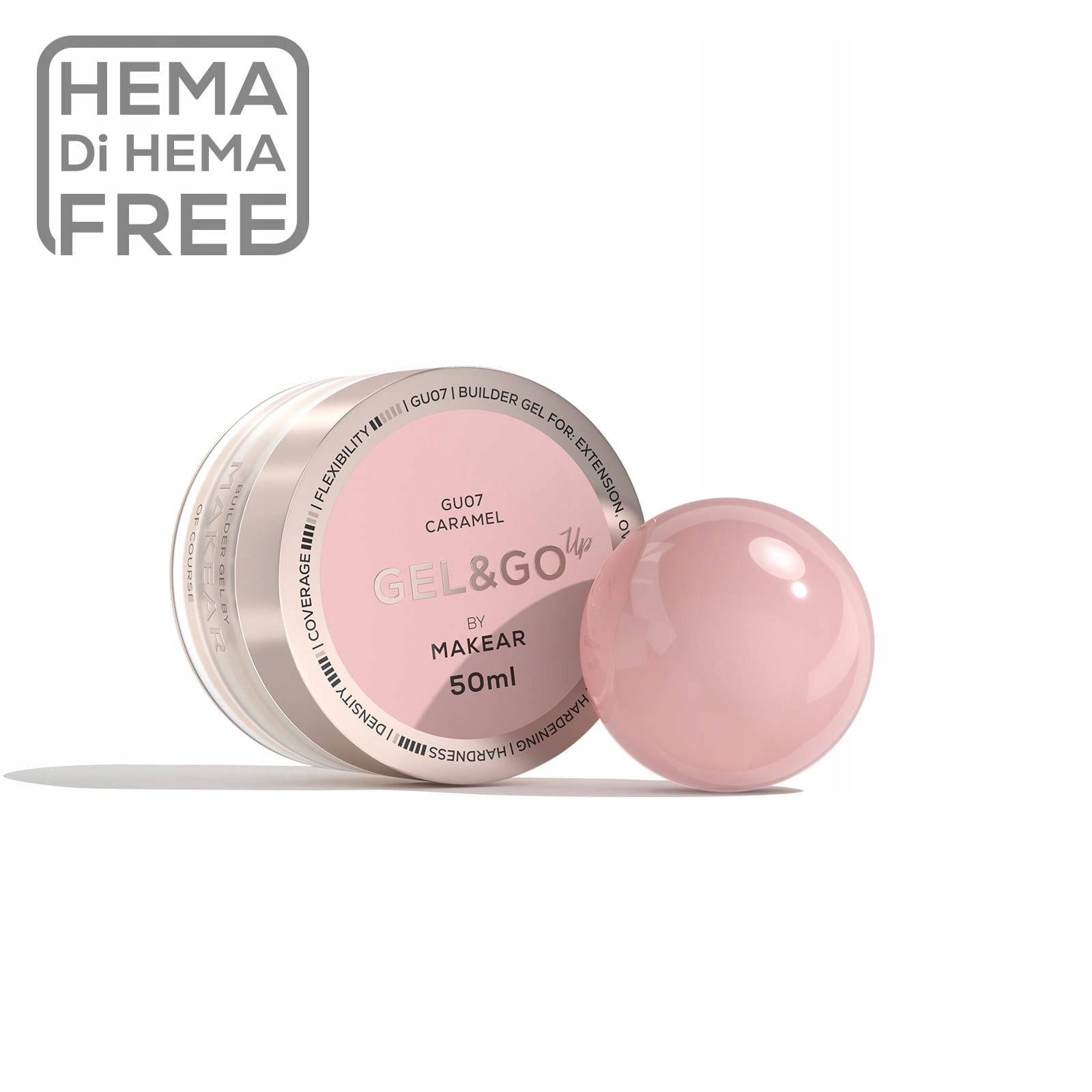Makear Stavební gel Gel&Go Up GU07 Caramel 50 ml