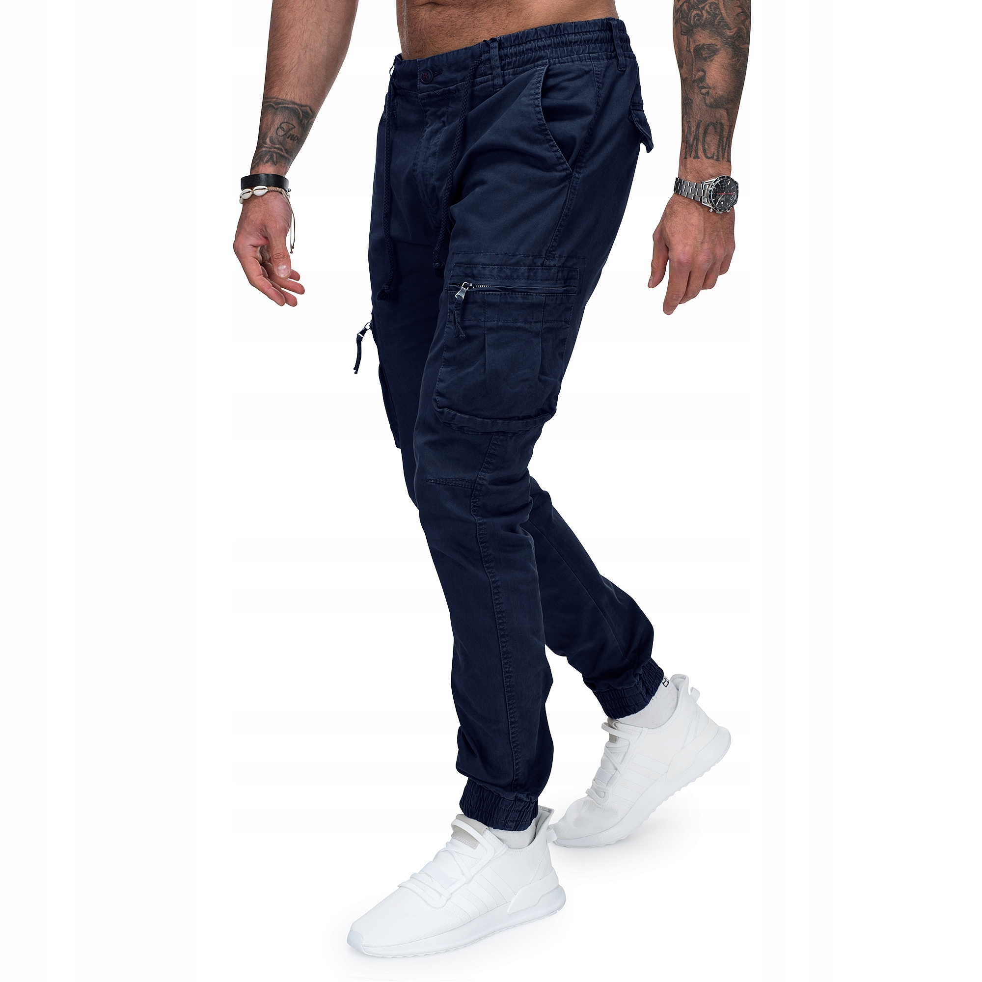 it983-15 roz. 34 Spodnie ze Ściągaczami JOGGERY Wzór dominujący bez wzoru