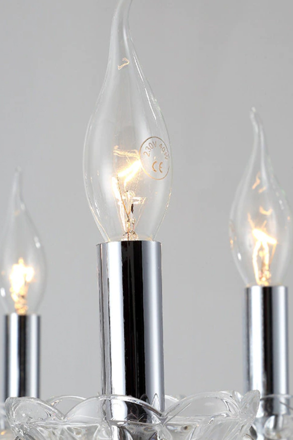 LAMPA KRYSZTAŁOWA WISZĄCA ŻYRANDOL GLAMOUR SZKŁO 3 Rodzaj gwintu E14