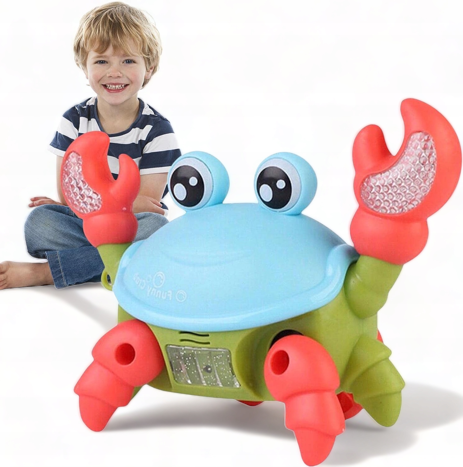 PEŁZAJĄCY KRAB INTERAKTYWNY DLA DZIECI ZABAWKA z DZWIĘKIEM LED na BATERIE