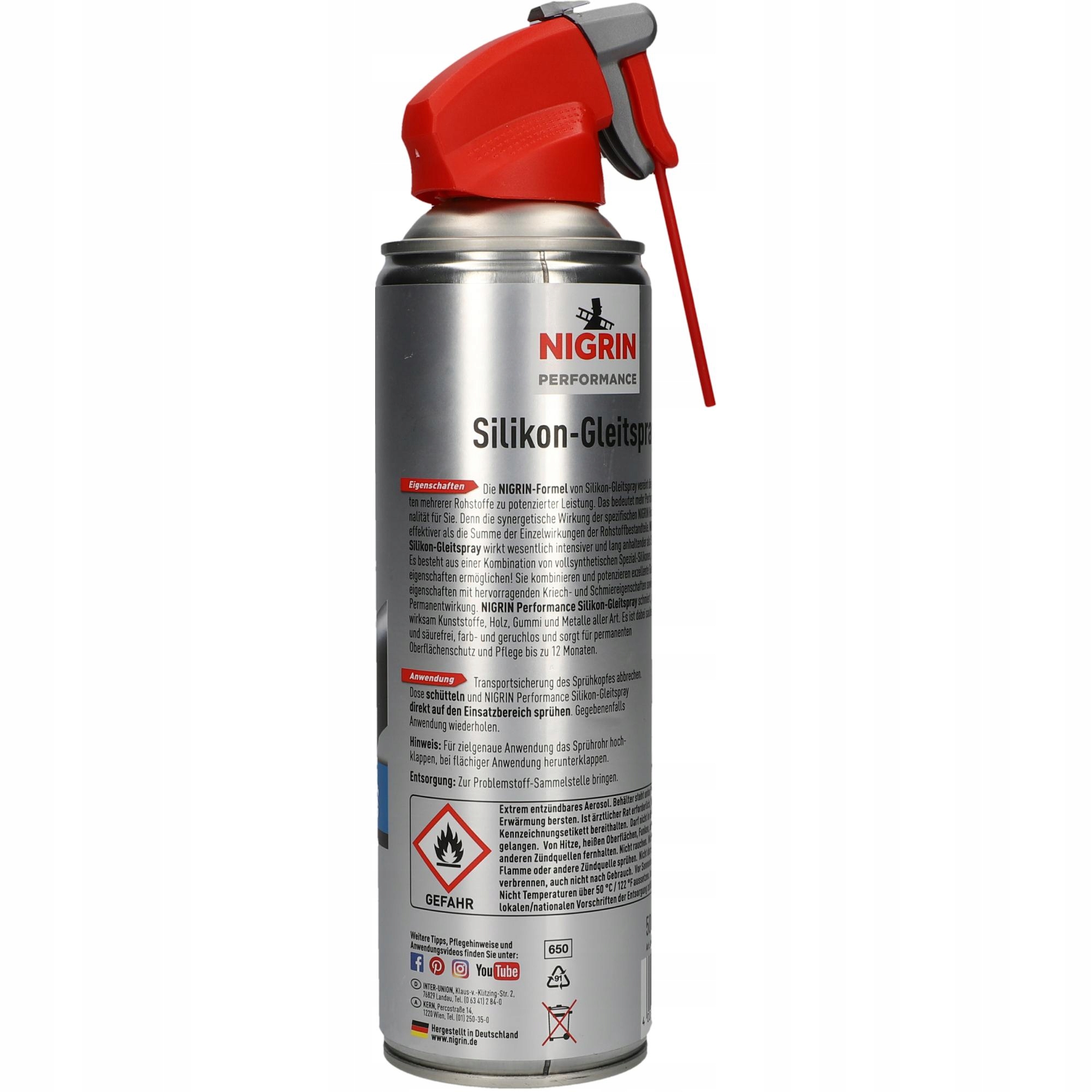 NIGRIN Silikon w Sprayu Smar Silikonowy 500 ml Rodzaj smar silikonowy