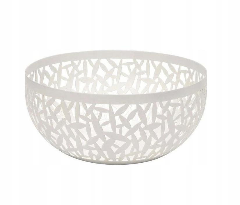 Alessi Cactus! Oceľový kôš Miska na ovocie 21 cm Biela
