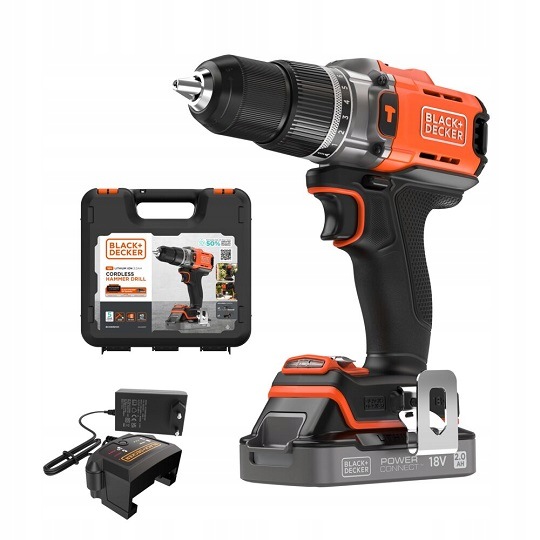 Wiertarko-wkrętarka udarowa akumulatorowa 45Nm 18V Powerconnect