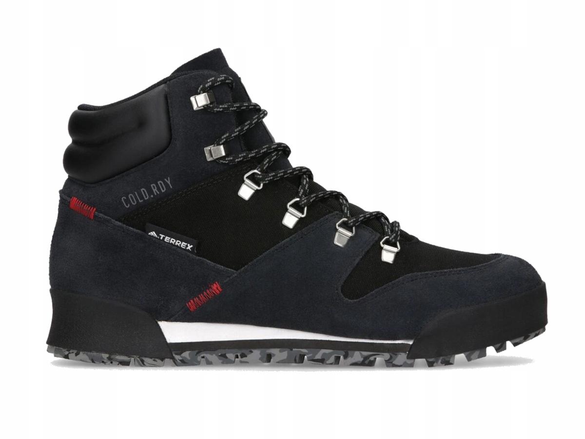 Zimní boty Adidas Terrex Snowpitch FV7957 vysoké, černé, kožené 43,3