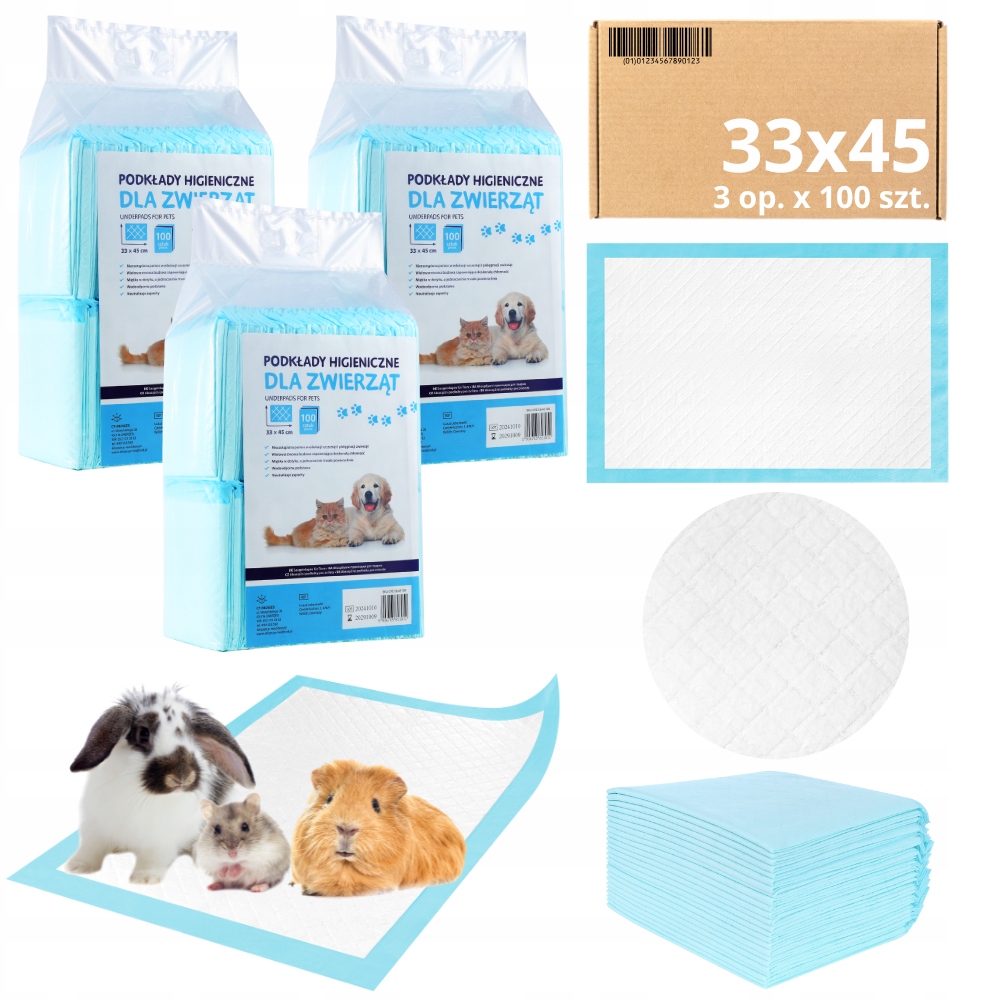 Levně Podložky MediBed absorpční tréninkové Podložky 210 ml Pro Zvířata 33x45 cm 300 ks