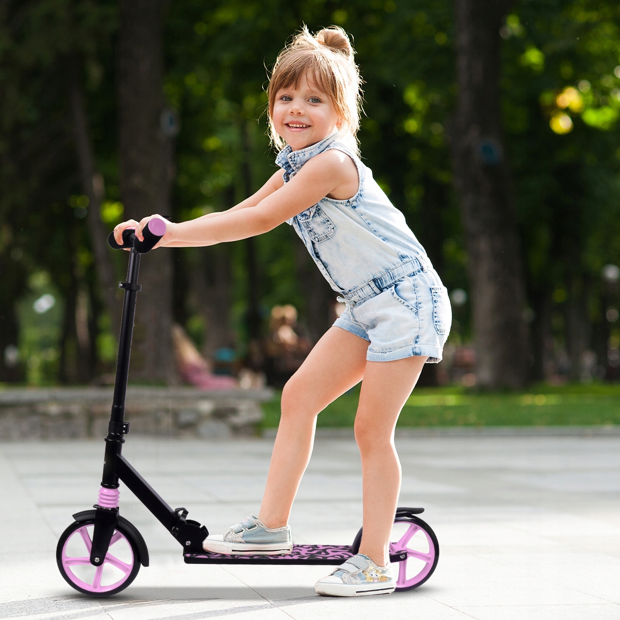 CITY SCOOTER GROßER KLAPPBARER EINSTELLBARER STOSSDÄMPFER 100KG ABEC7 LAGER Marke MalPlay