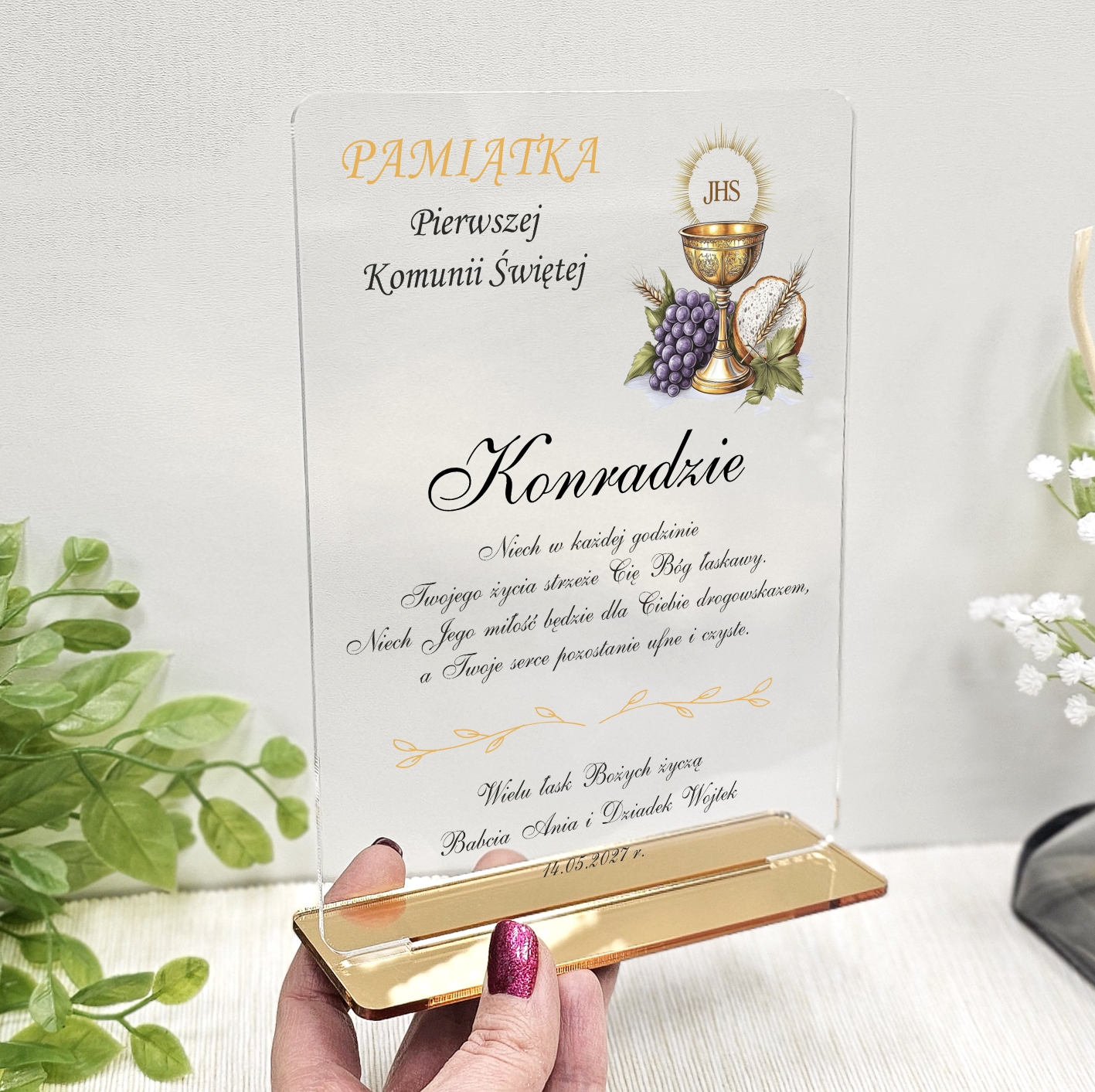 Soška společenská suvenýr pro dívku chlapce na přijímání Krabička