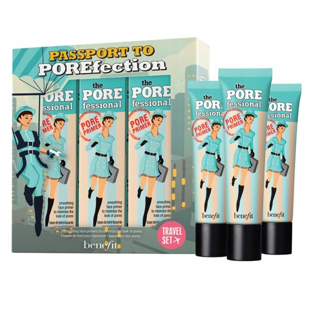 Benefit Passport to Porefection Face Primer sada podkladových bází pod make-up 3x22 ml