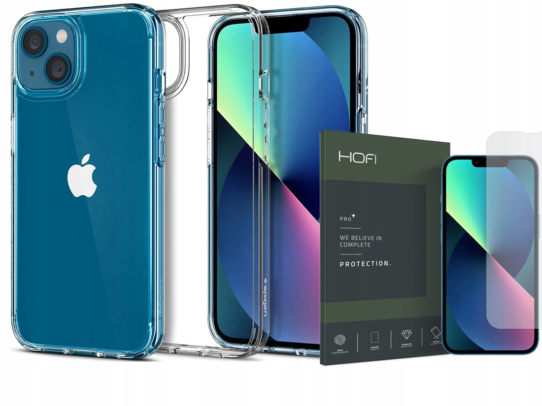 

2-PAK Spigen Etui Obudowa Case Do Iphone 13 +szkło