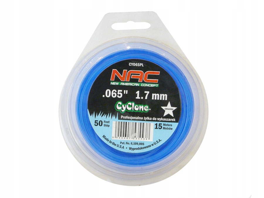 

Żyłka Tnąca Nac Cy 065PL 1.7 MM 15 Mb Gwiazdka