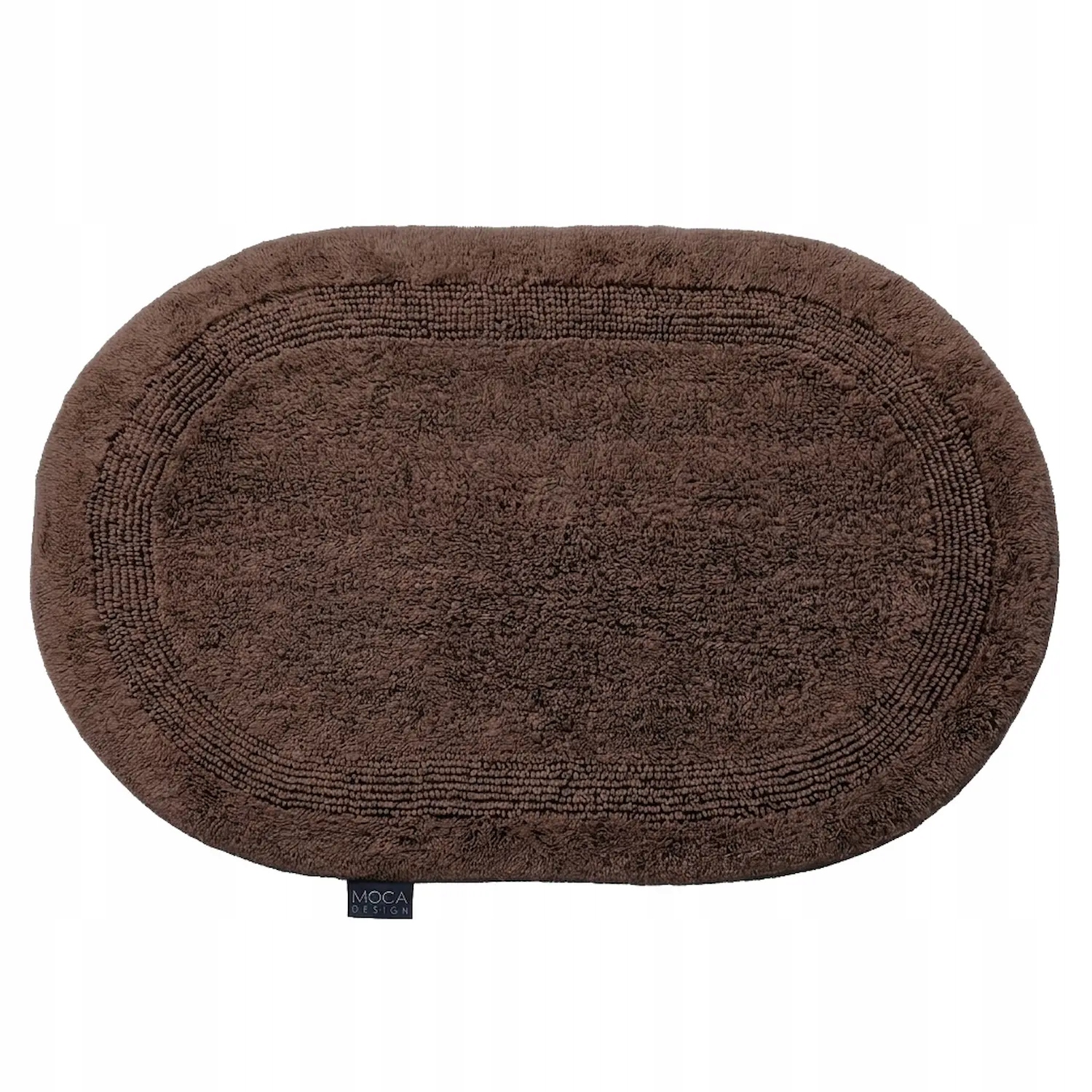 Kúpeľňový koberec Mocadesign 70x130 elips hnedý