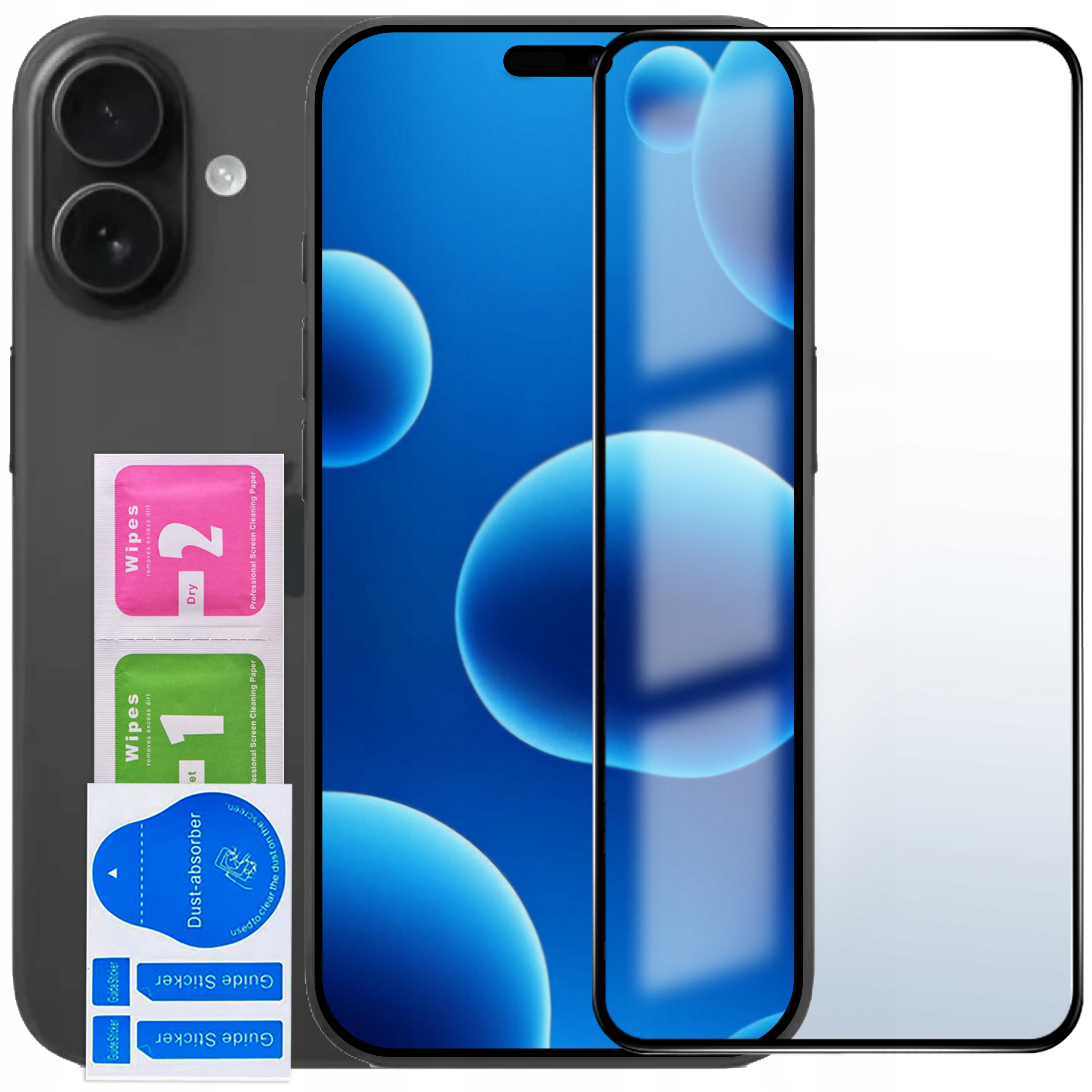 Szkło Hartowane do iPhone 16 Pro 17 17 Pro Pełne Na Cały Ekran 5D 9H