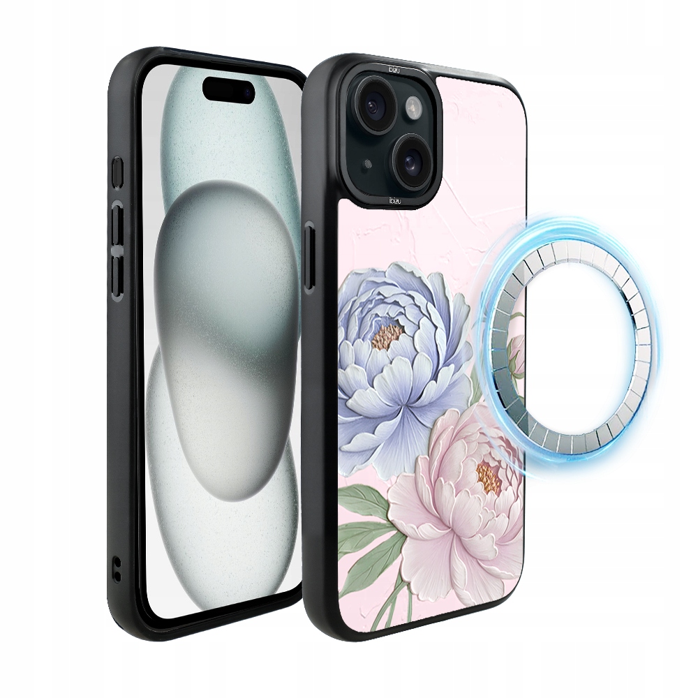 Pouzdro pro iPhone 15 Plus Ibizu DropGuard Matt s MagSafe, pivoňkově růžové