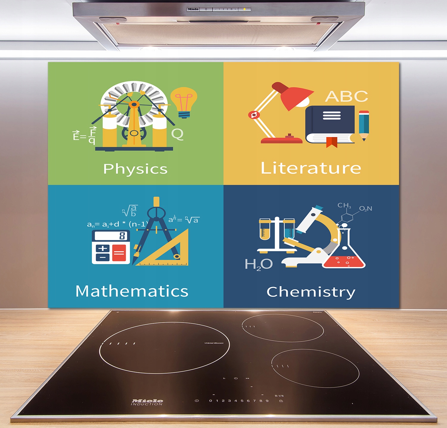 

Panel do kuchni Przedmioty szkolne 100x70 + Klej