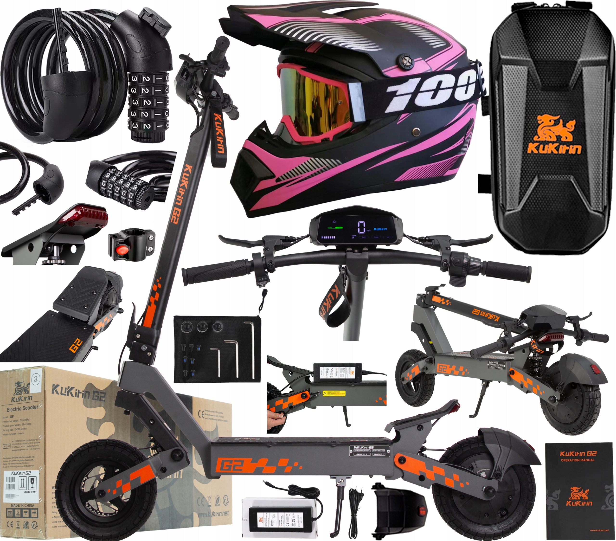 KuKirin G2 pojazdy elektryczne 800W 45KM/H 48V 15Ah 55KM Terenowy +Prezent
