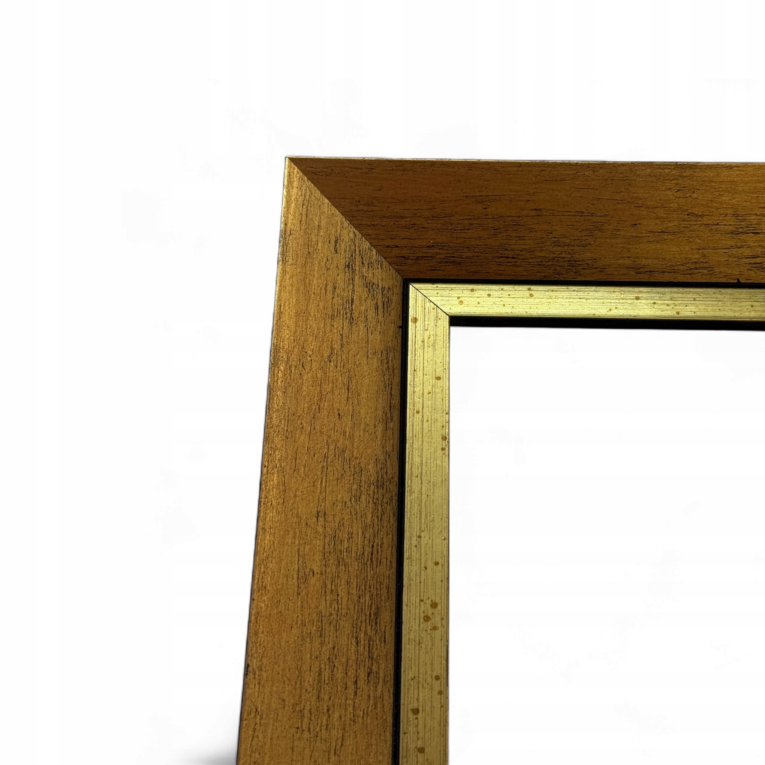 Borovicový Rám Zlatý Rozměr Okna 50x50 CM Pro Obrazy Na Zeď Plakát Zrcadla