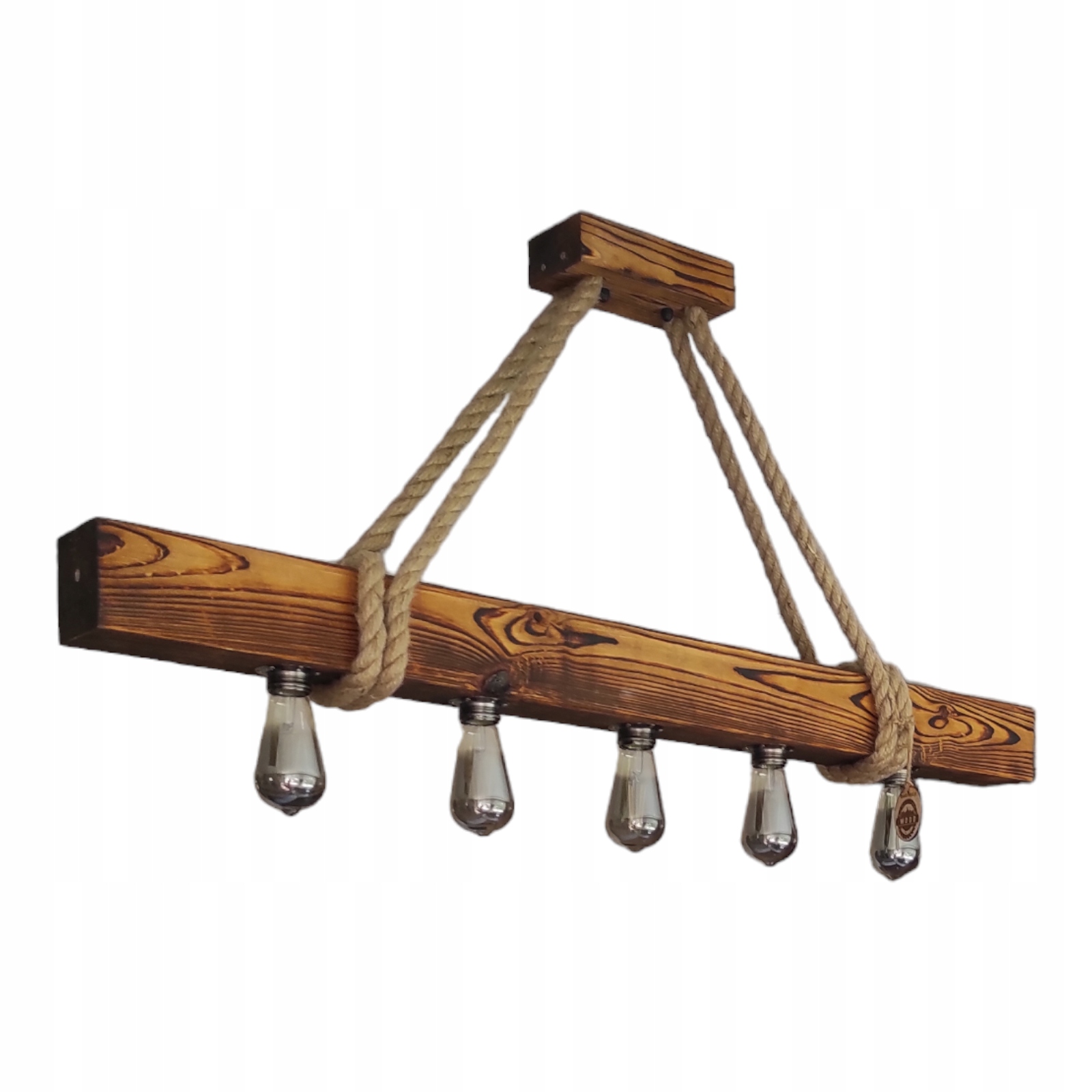 Ručně vyráběná dřevěná lampa OldBeam 5 120 cm