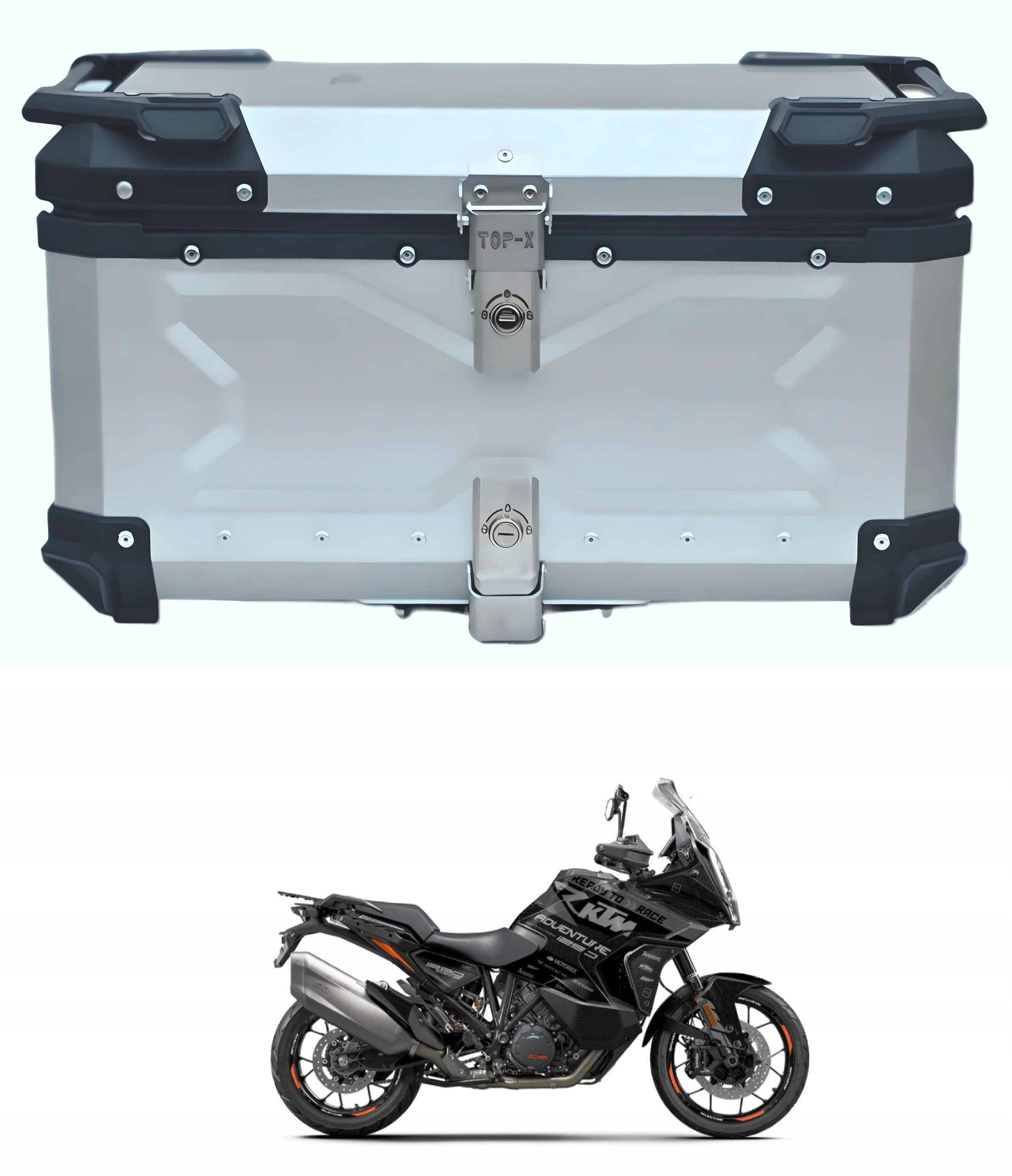 65L Centrální Motocyklový Kufr Anodovaný Hliníkový Ktm Adventure