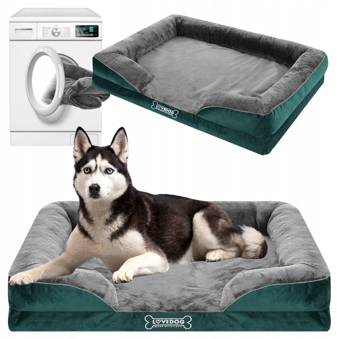 Legowisko dla Dużego Psa XXL 120x90 Ortopedyczne Wodoodporne Pianka Egg