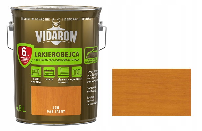 

Vidaron Lakierobejca L20 Dąb Jasny 4,5L