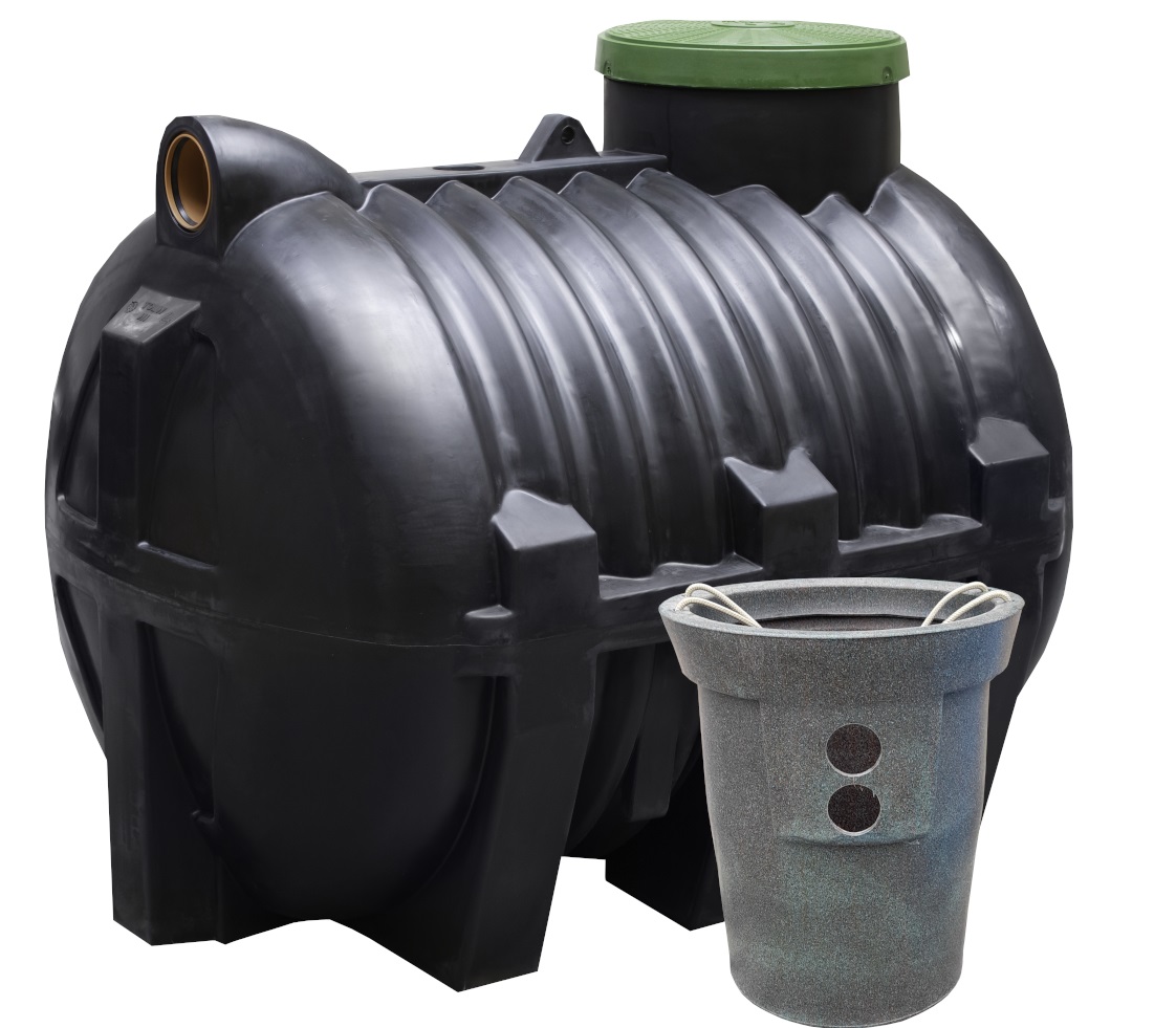 ZBIORNIK OSADNIK DESZCZÓWKA SZAMBO 3000L OG 3.0 Z KOSZEM + RURA ROZPOROWA