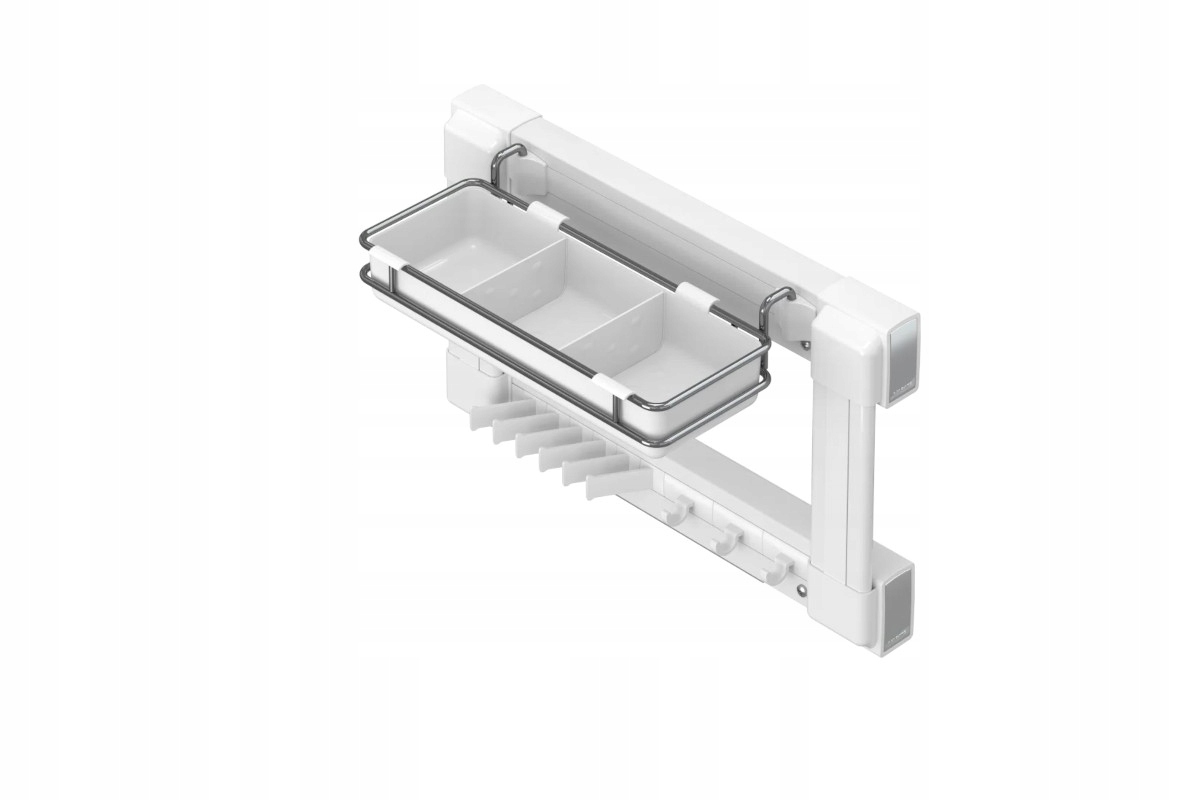 Starax Boční věšák bílý na kravaty s pruhy Pravý