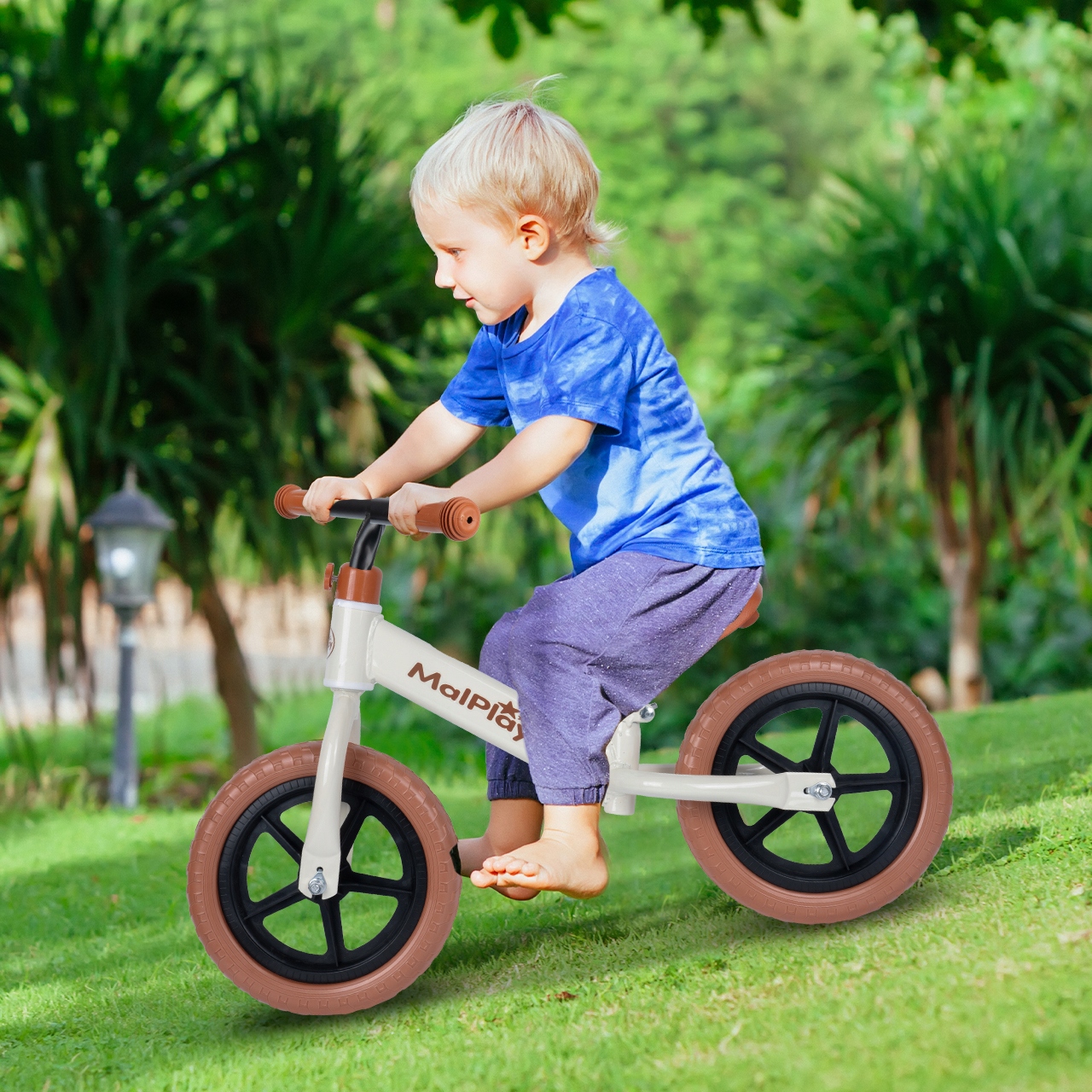 BALANCE BIKE ДИТЯЧИЙ ВЕЛОСИПЕД, ЛЕГКИЙ, РЕГУЛЬОВАНЕ КЕРЛО ТА СІДЛО Колір: бежевий, чорний