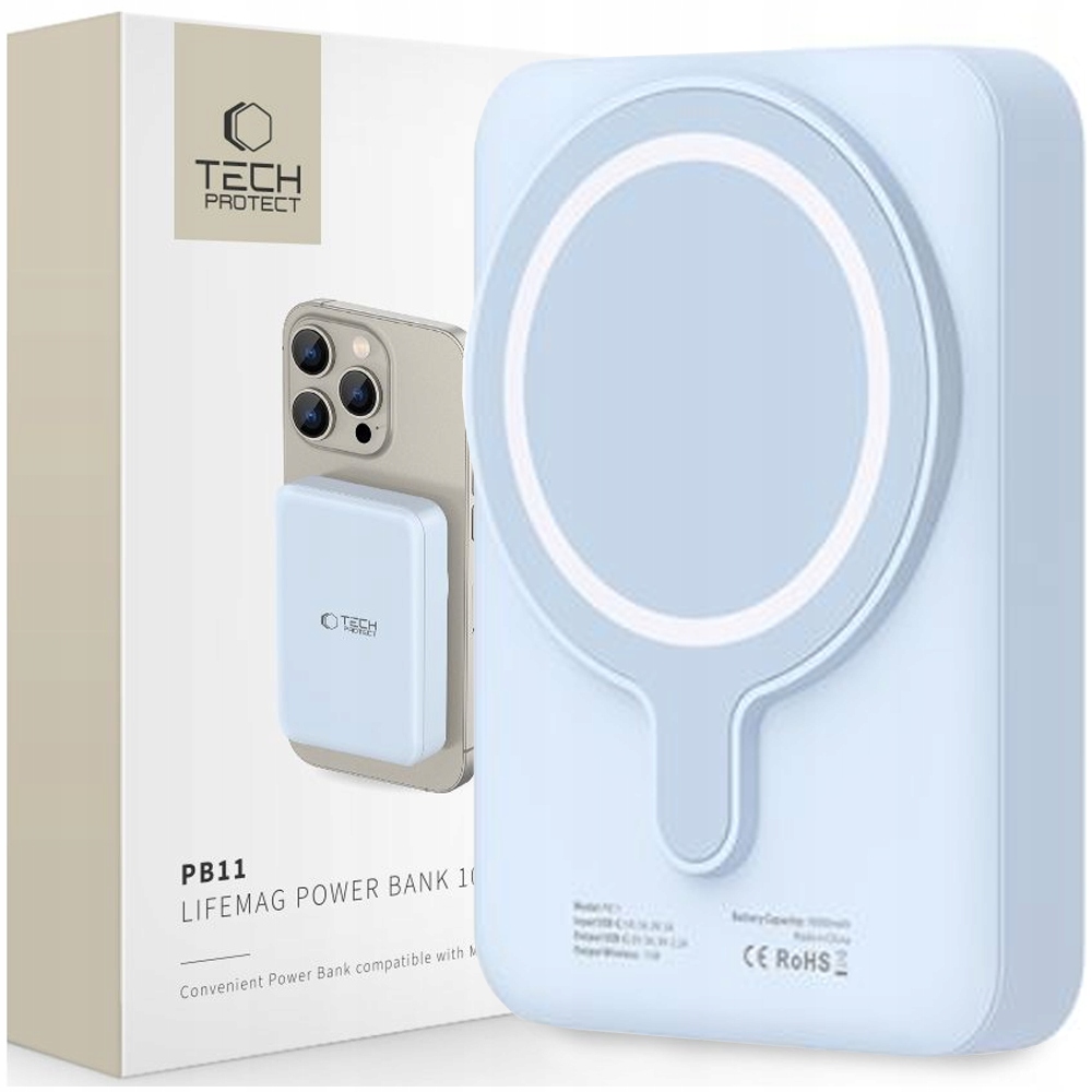 Tech-protect Powerbanka PB11 Lifemag Pro Magsafe Pro Iphone 13 14 15 10000MAH