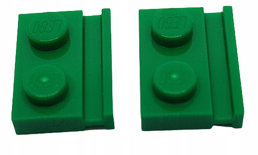 

Lego płytka 1x2 krawędź zielony 32028 2 szt
