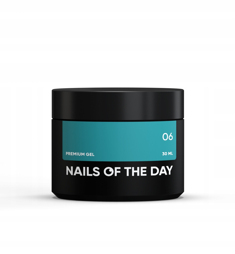 Nailsoftheday Premium gel 06 turkusowy żel budujący