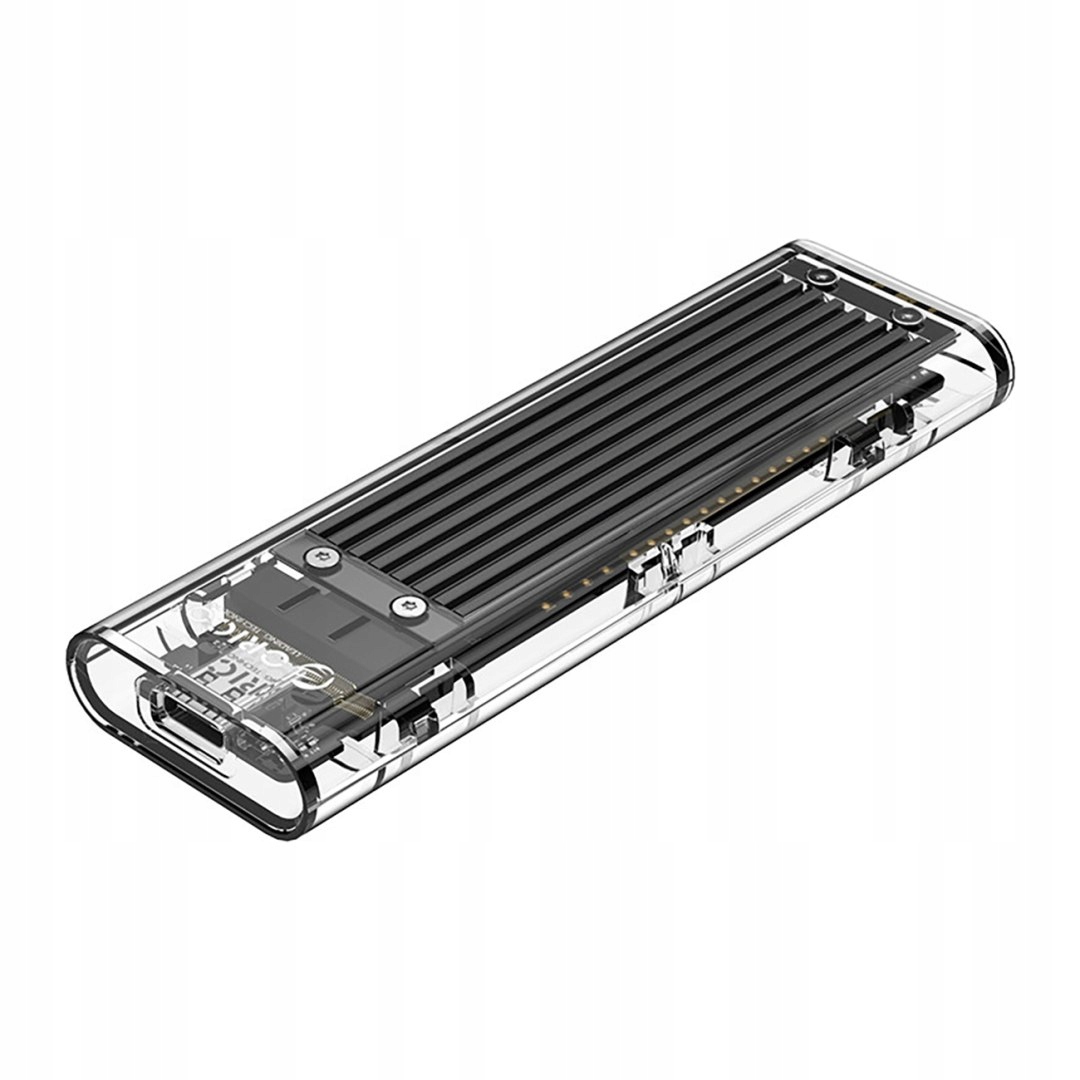 Kieszeń obudowa na dysk TCM2-C3 M.2 Nvme na Usb-c 10Gb/s czarno-przezrocz