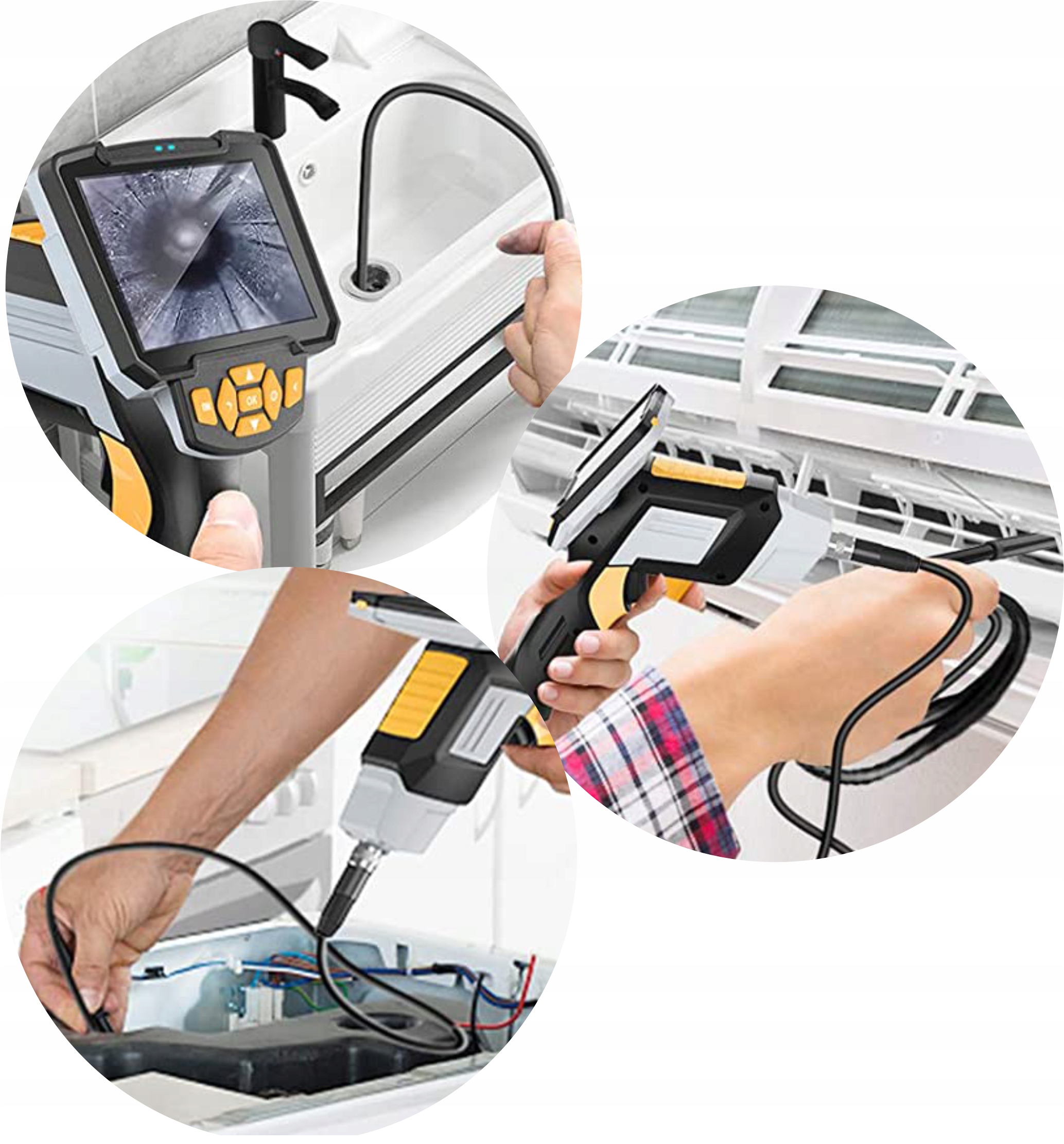 KAMERA INSPEKCYJNA WARSZTATOWA ENDOSKOP DUAL IP67 OŚWIETLENIE LED KABEL USB Waga produktu z opakowaniem jednostkowym 3 kg