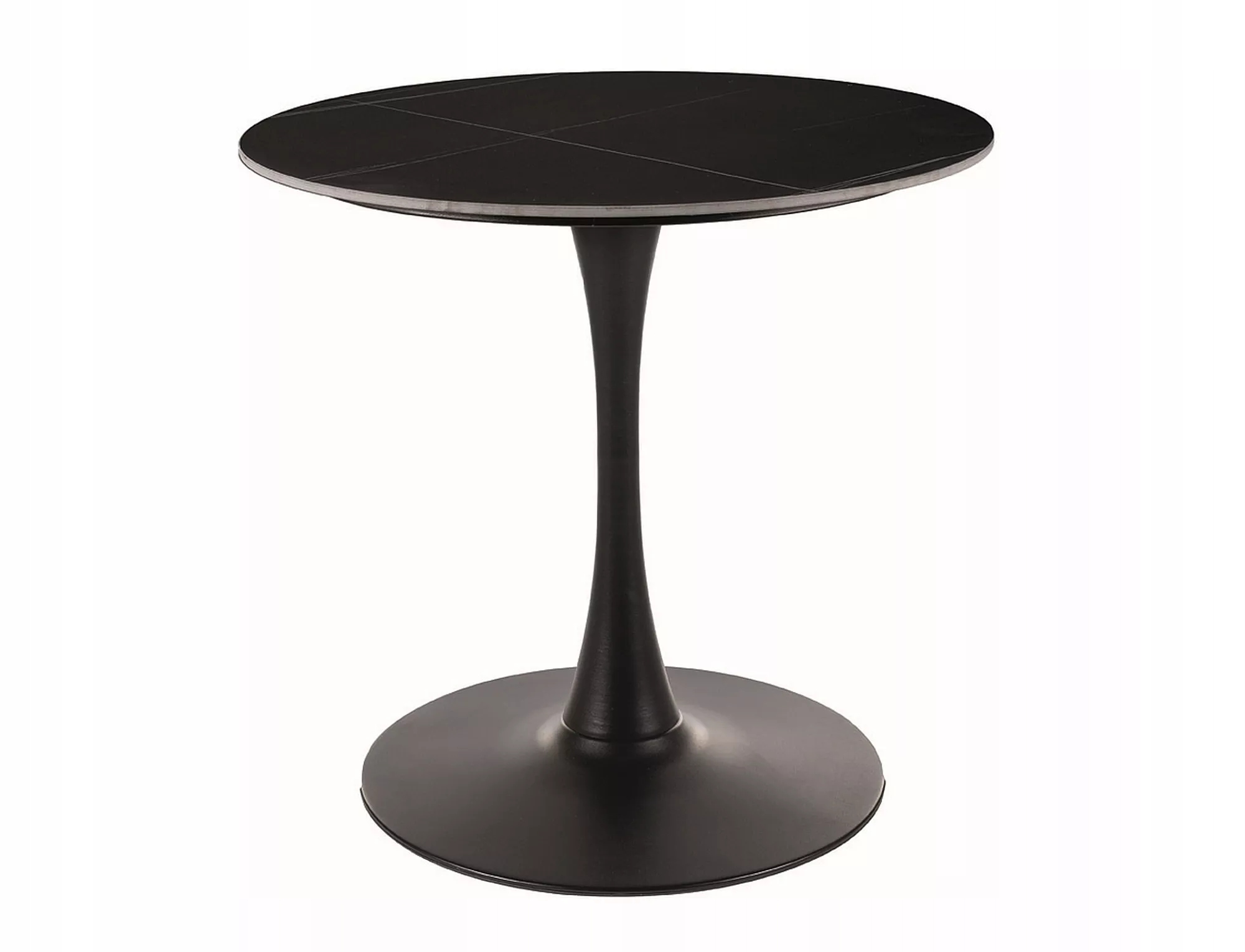Stôl Espero čierny mat/čierny fi. 80 cm do kuchyne a jedálne Sig
