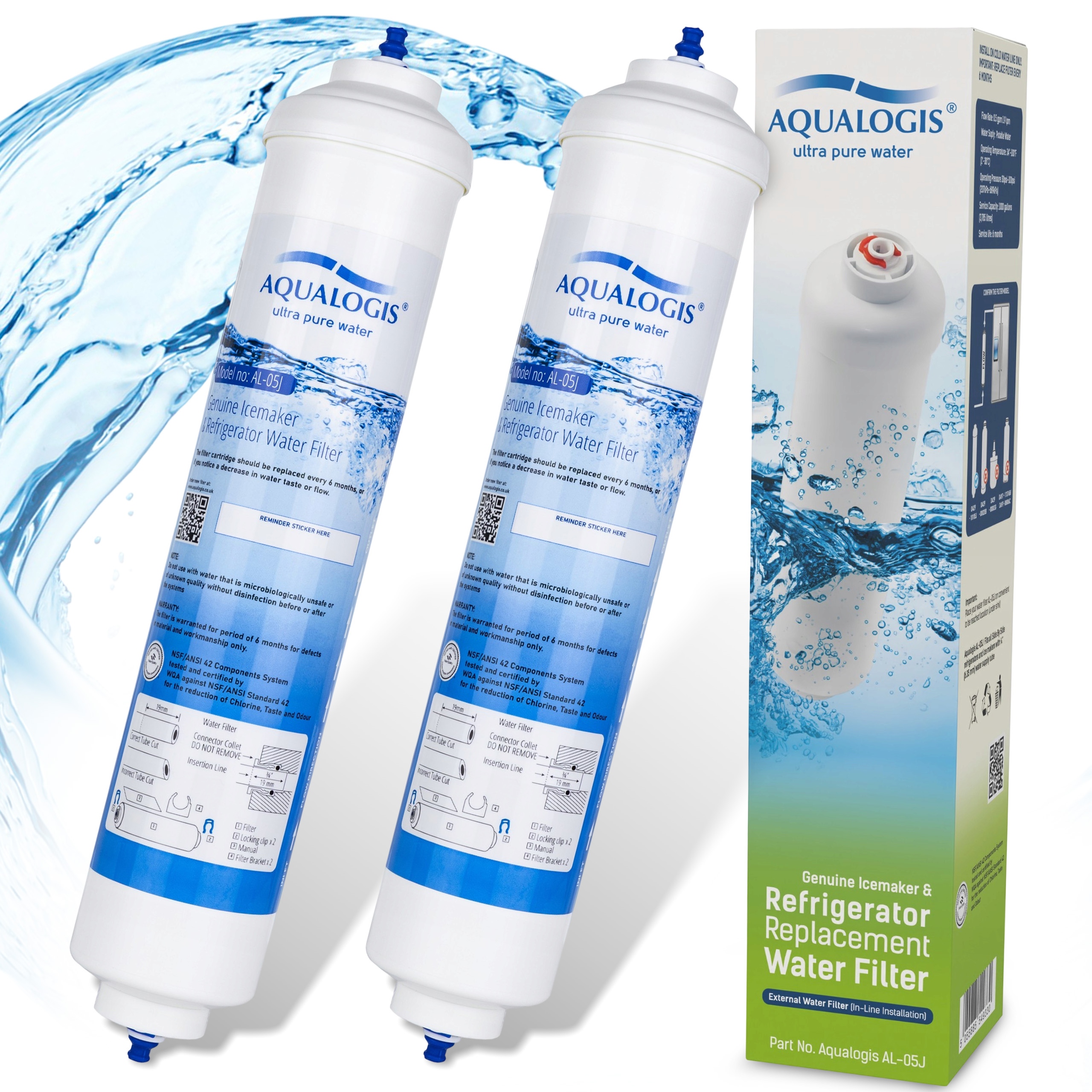 Filtr Do Lodówki Samsung AL-05J Zamiennnik DA29-10105J Hafex 2szt