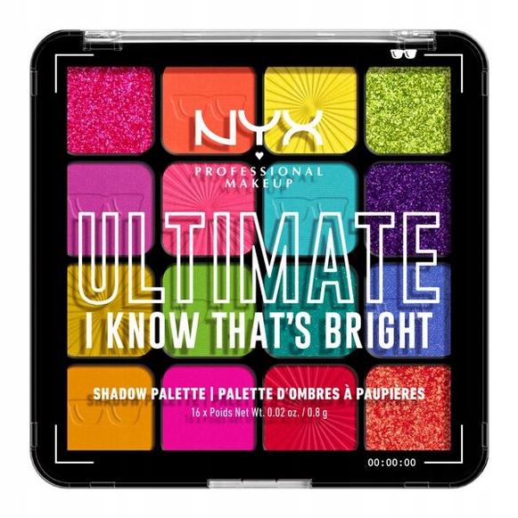 Nyx Paleta 16 cieni do powiek Ultimate I know that's bright