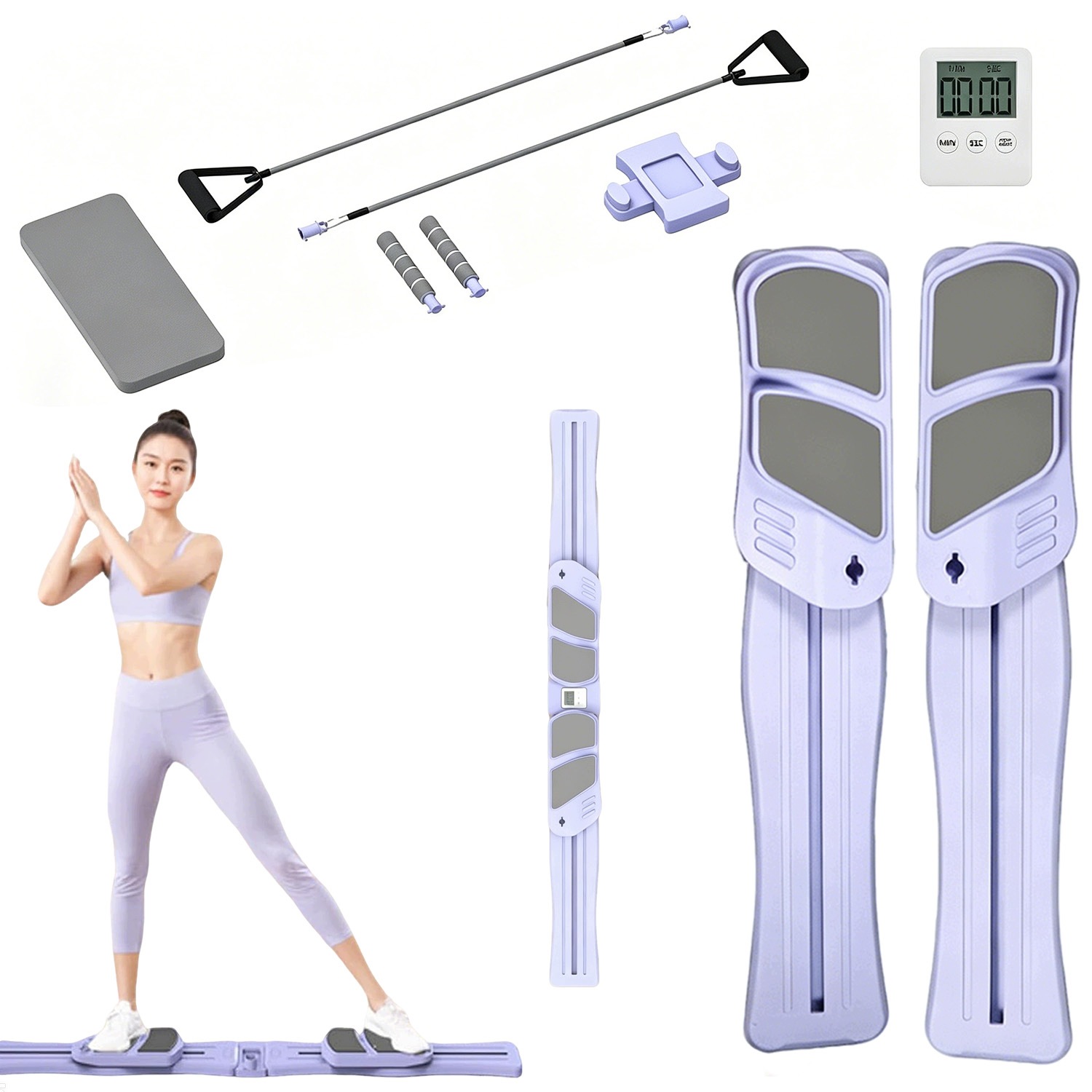 Zestaw Do Pilatesu Pilates Reformer Deska 7W1 Wielofunkcyjna Przyrząd