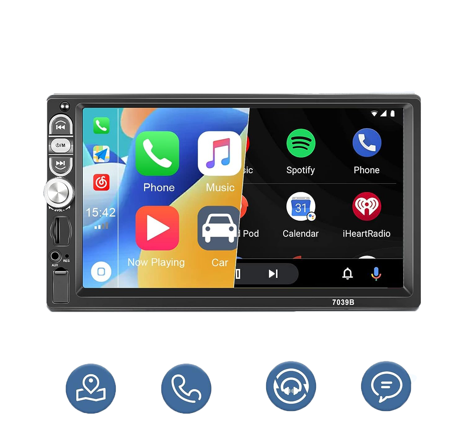 7" STACJA MULTIMEDIALNA DO SAMOCHODU RADIO CARPLAY MP5 Bluetooth PL MENU Montaż brak informacji