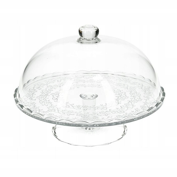 ÜVEG PATERA SÜTEMÉNY FEDÉLLEL TORTAÁLLVÁNY 29cm AJÁNDÉK Márka Cook Line