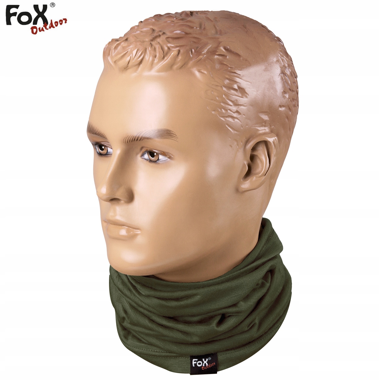FOX KOMIN TERMOAKTYWNY SZAL WEŁNA MERINO OLIVE Kolekcja MILITARIA,SURVIVAL