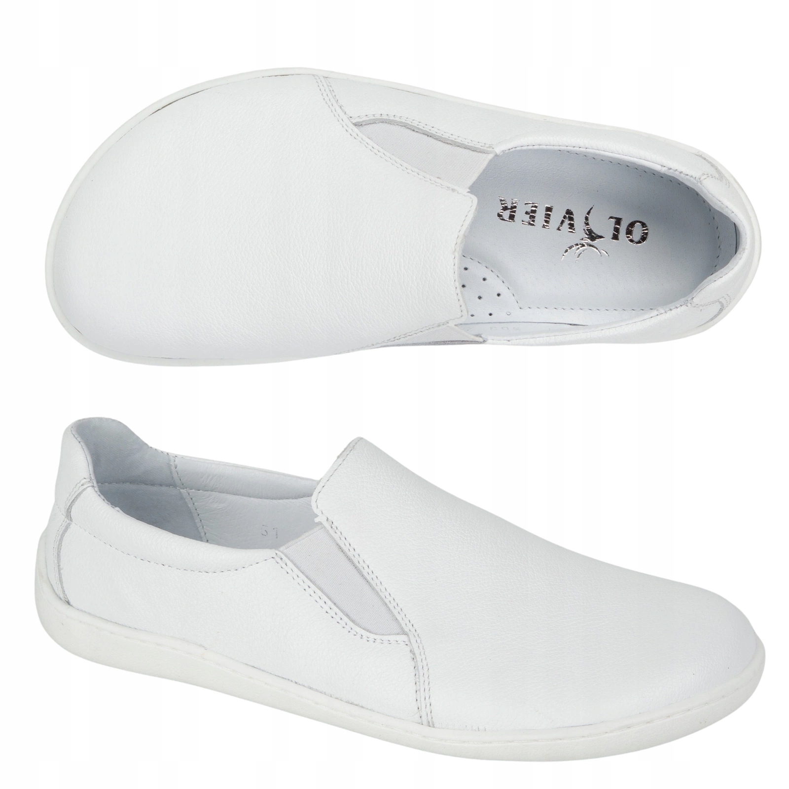 Barefoot Dámské minimalistické nazouvací boty 1308POL bílé 39